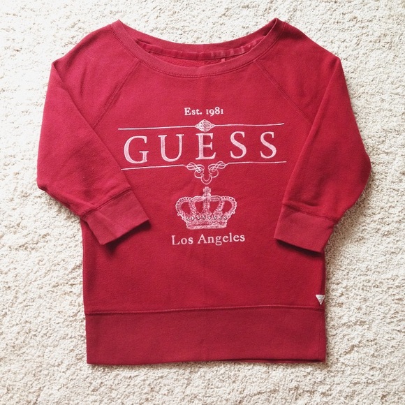 Red Guess sweater