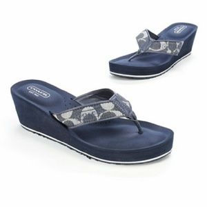 Coach Jaicee wedge thong sandals flip flops sz 6