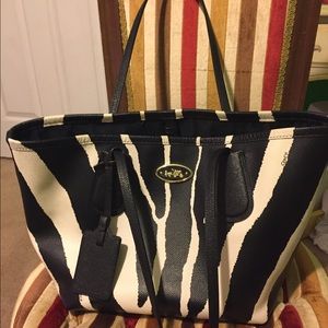 Small/ Medium Zebra Coach purse