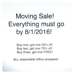 Moving sale!!