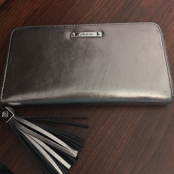 Stella & Dot Pewter Wallet - Picture 1 of 4