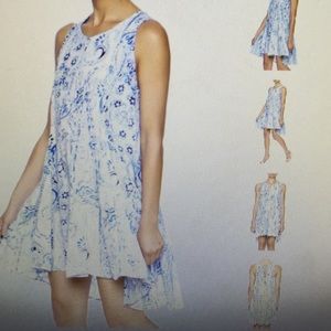 Blue Paisley Shift Dress by En Creme
