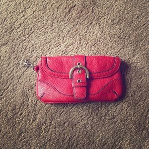 Small red Coach wallet