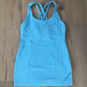Bright blue lululemon tank