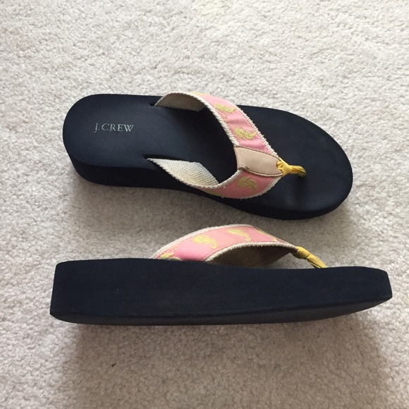 [J. Crew] 2 inch seahorse flip flops