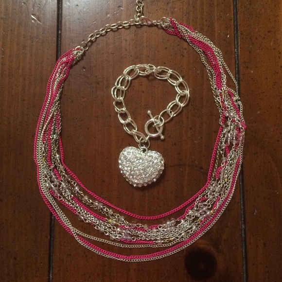 BUNDLE Necklace & Heart Bracelet