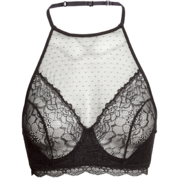 H&M Lace and Mesh Underwire Bra