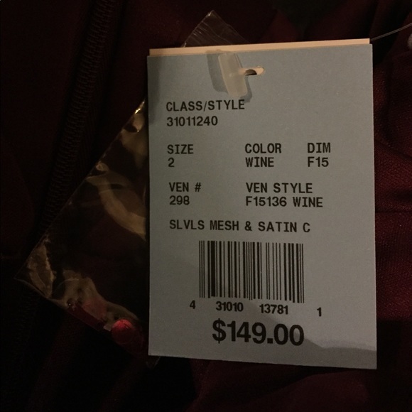 Wine Color Bridesmaid / Prom / Formal Dress - Picture 3 of 3