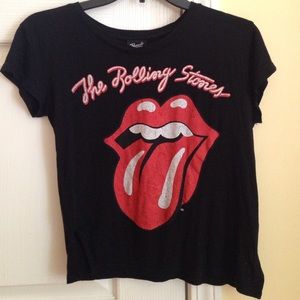 Soft 'The Rolling Stones' Logo Croptop