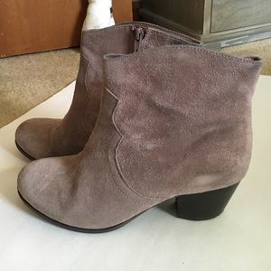 lucky brand suede booties size 8