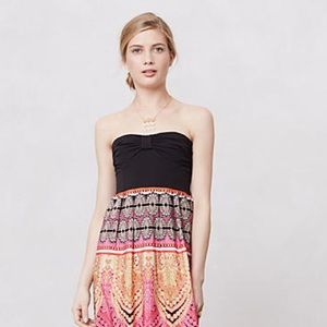 Anthropologie Border Print Maxi Dress