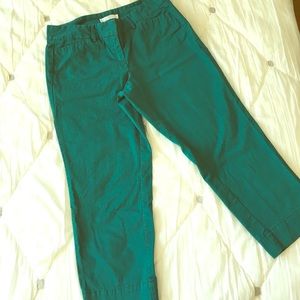 Emerald green capri pants. Very comfortable!