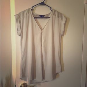 Silky tan nude top from express