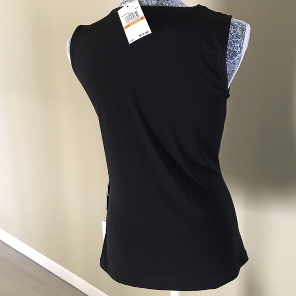 NWT Michael Kors Sleeveless Black Top - Picture 4 of 5