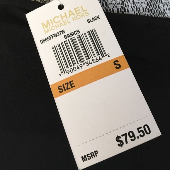 NWT Michael Kors Sleeveless Black Top - Picture 5 of 5