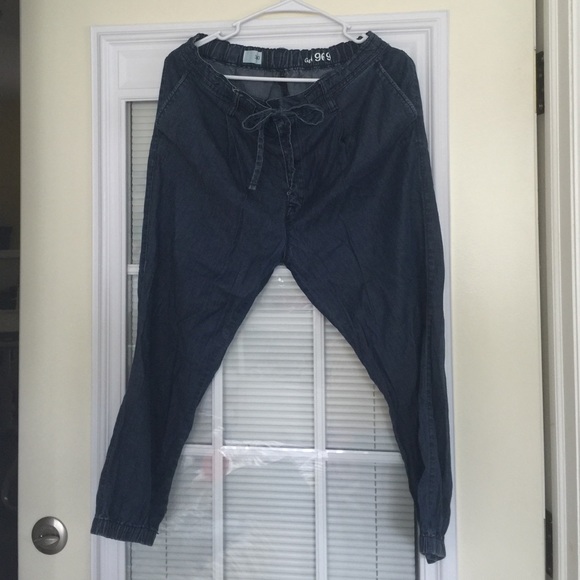 Denim joggers