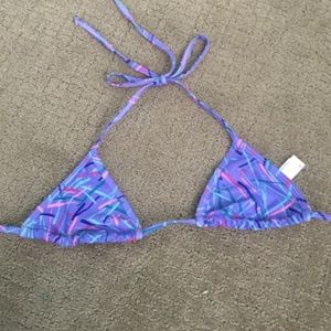 AA vintage print triangle bikini top XS