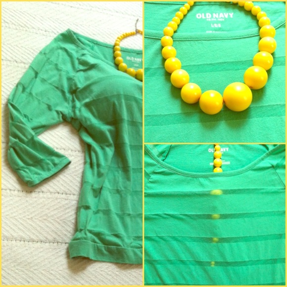 Old Navy Tops - MINT GREEN 3/4 LENGTH SLEEVED SHIRT