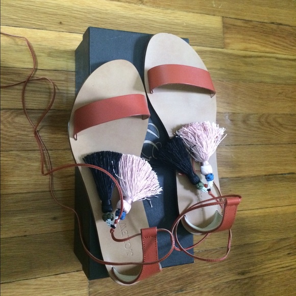 J. Crew Shoes - J Crew women's tassel sandal in dark cognac size9