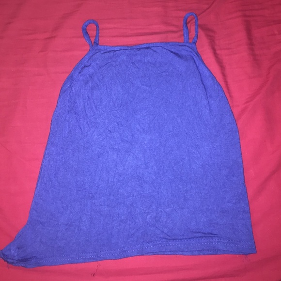 Blue crop top