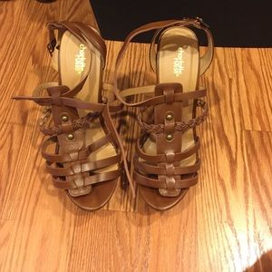 Light brown wedges from Charlotte Russe