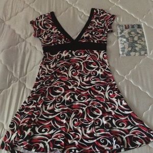 Zoey Beth black, red, and white dress