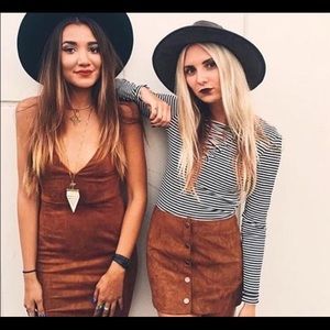 LF brown suede dress
