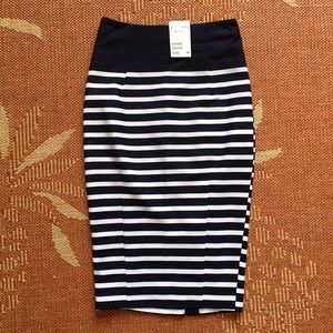 Navy Striped Skirt