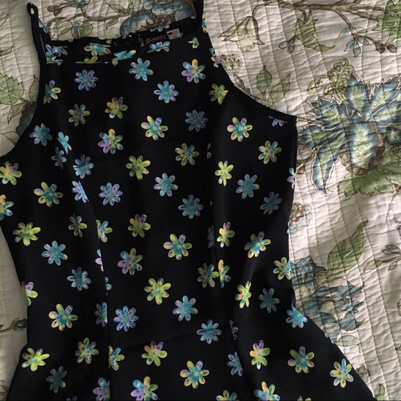 Vintage 90s floral daisy print mini dress - Picture 2 of 4