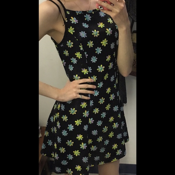 Vintage 90s floral daisy print mini dress - Picture 4 of 4