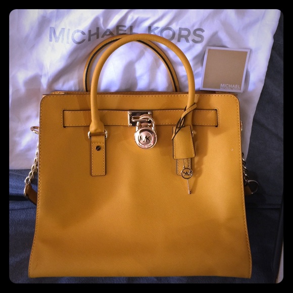 Micheal Kors Hamilton Leather Tote Bag
