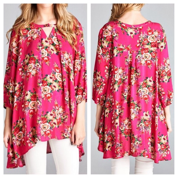 SWING TUNIC Bohemian A-Line Festive Mini Dress Top - Picture 2 of 4