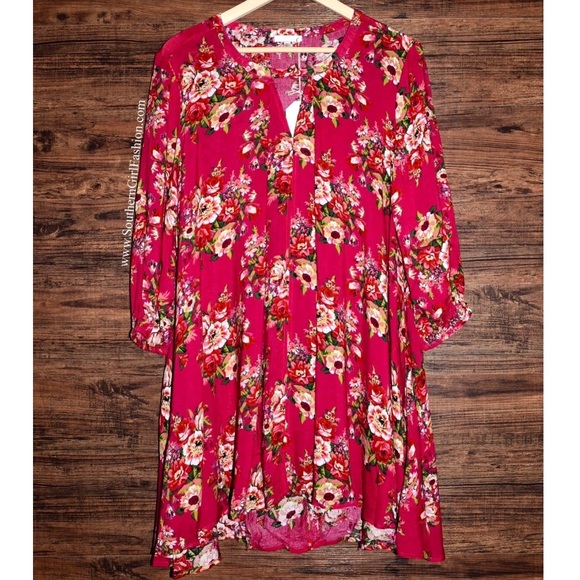 SWING TUNIC Bohemian A-Line Festive Mini Dress Top - Picture 3 of 4