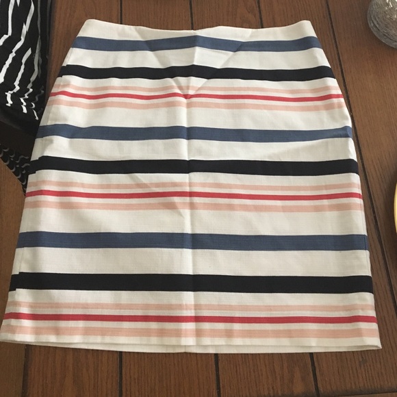 Ann Taylor Striped Pencil Skirt