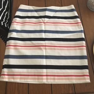 Ann Taylor Striped Pencil Skirt