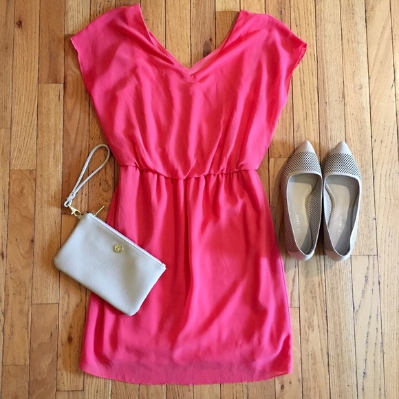 light orange/pink short dress