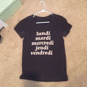 J. Crew French Days of the Week T-Shirt