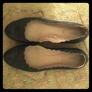 Chloe calf skin flats