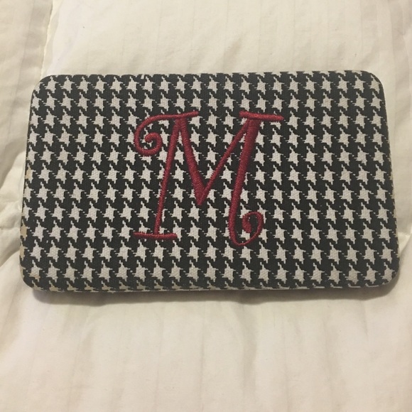 Houndstooth "M" wallet