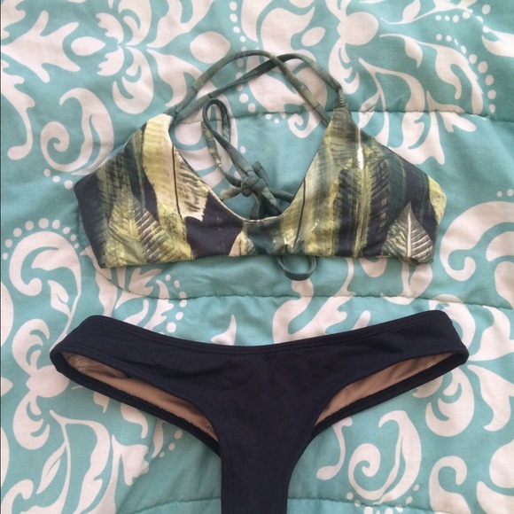 Midori Palm Tree Bikini Top