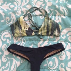 Midori Palm Tree Bikini Top