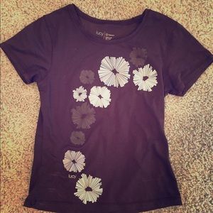 Brown flower t shirt