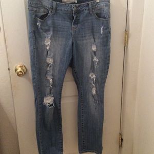 Torrid! Distressed jeans. Comfy.