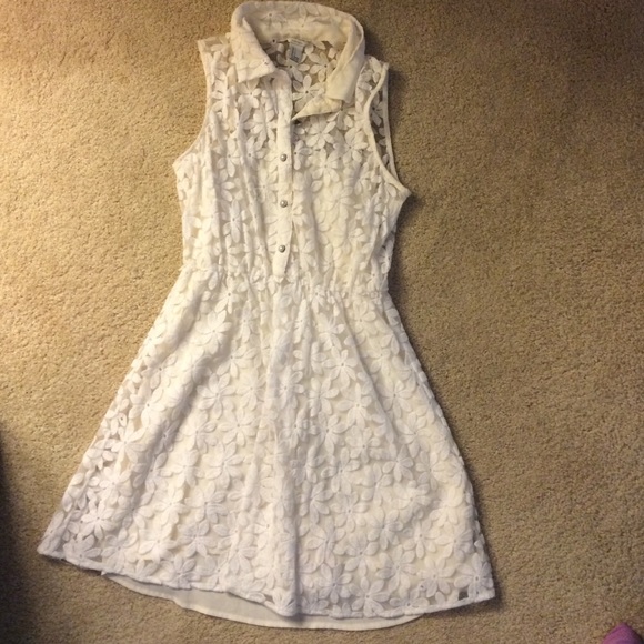 Forever 21 cream flower dress