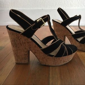 Dolce Vita Cork and Suede Wedges size 11!