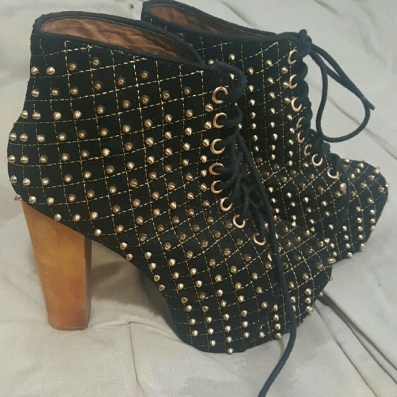 Jeffrey campbell gold studded litas - Picture 1 of 4