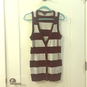 Nautica Striped Button-Up Sweater Vest