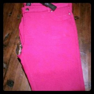 Pink jeggings plus size Clearance