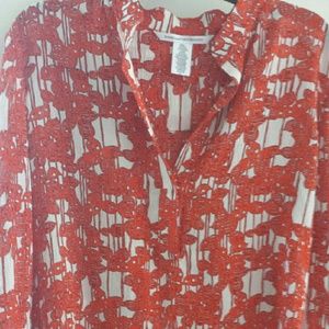 Diane von Furstenberg DVD Silk Blouse ~ Sexy