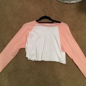 American Apparel Pink Baseball tee